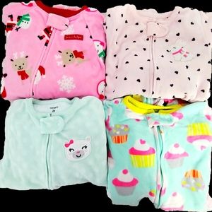 carter pijama onesies lot of 4 for girls